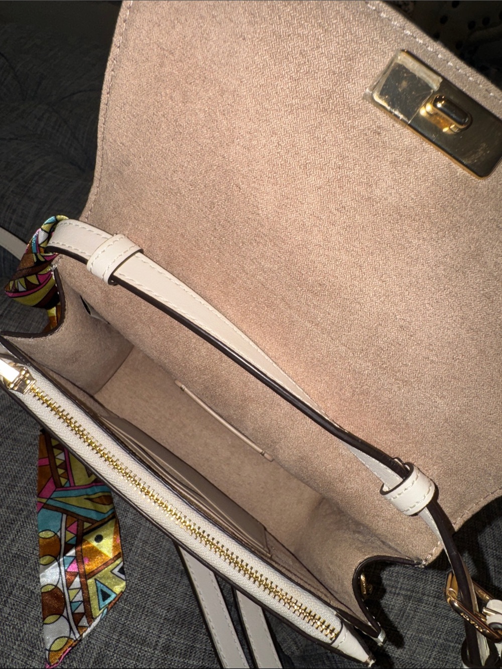 COACH Bag Mini Brynn Brown Cream Colorblock Signature Logo Leather Crossbody Bag - Picture 14 of 17